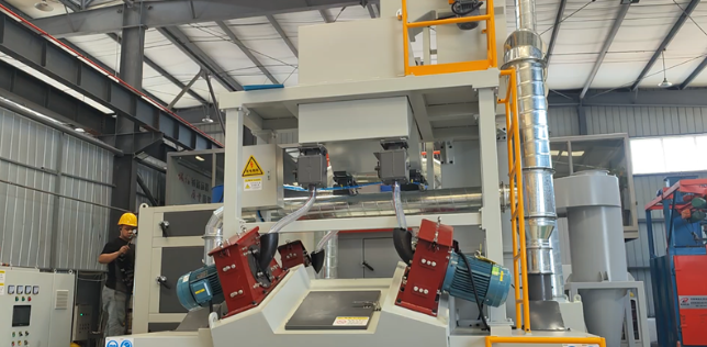 北屯板材除锈强化，通过式抛丸机应用案例