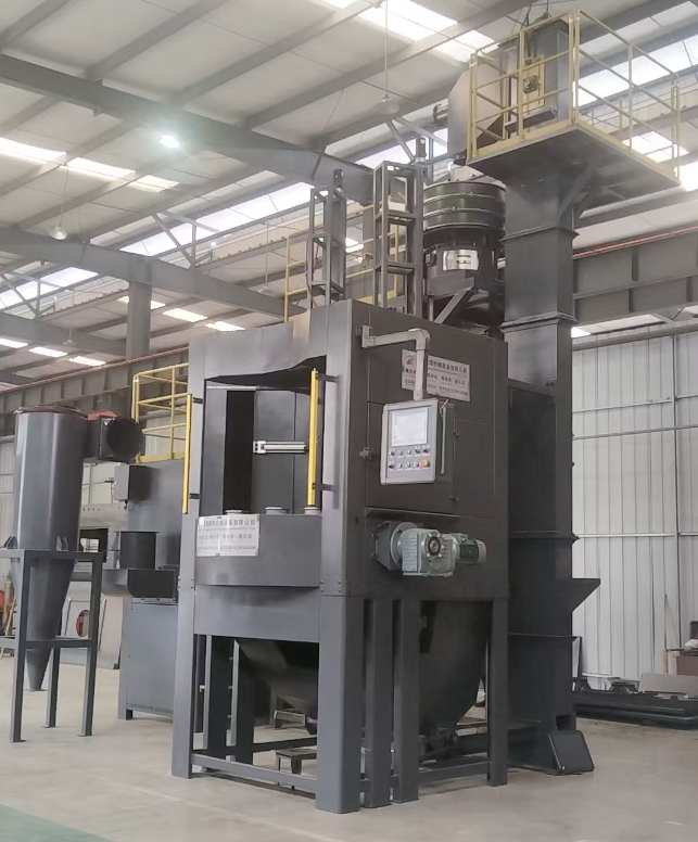 北屯转盘式喷砂机 提升圆形工件处理效率